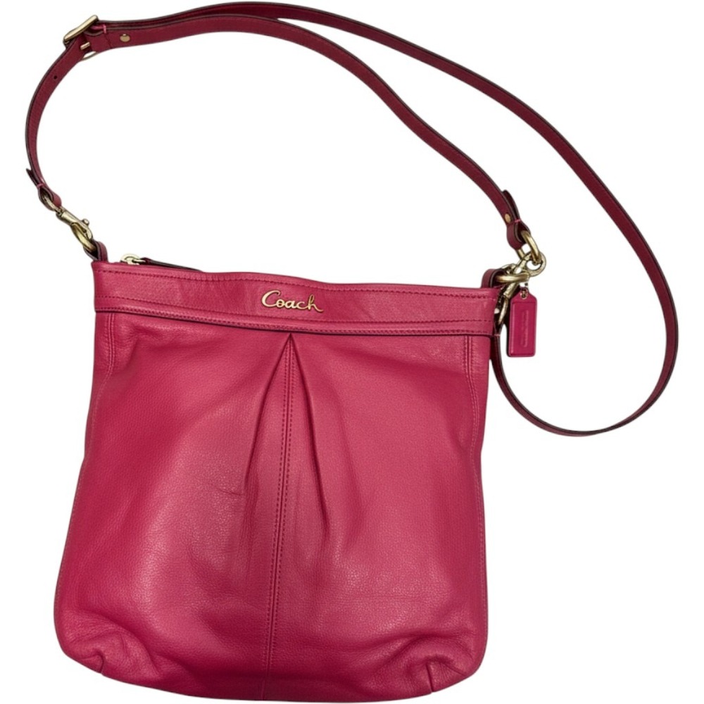 Coach Ashley Pink Leather Crossbody Swingpack Bag F20114 Gold Hardware